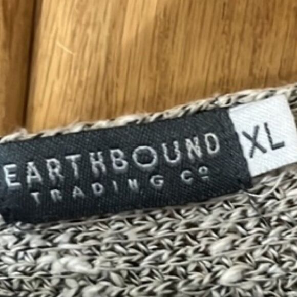 Earthbound Trading Company Gray Cropped Cutout Dolman Sweater NWOT Women's XL - Picture 6 of 7